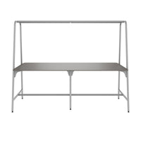 Round multipurpose table | 2400 - 2800 x 740 - 1050 mm, Fenix ​​gray