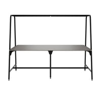 Round multipurpose table | 2400 - 2800 x 740 - 1050 mm, Fenix ​​gray