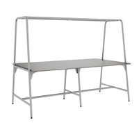 Round multipurpose table | 2400 - 2800 x 740 - 1050 mm, Fenix ​​gray