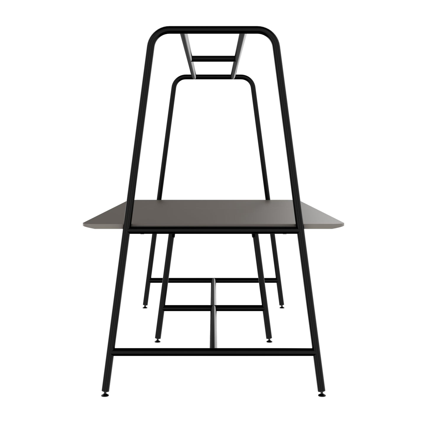 Round multipurpose table | 2400 - 2800 x 740 - 1050 mm, Fenix ​​gray