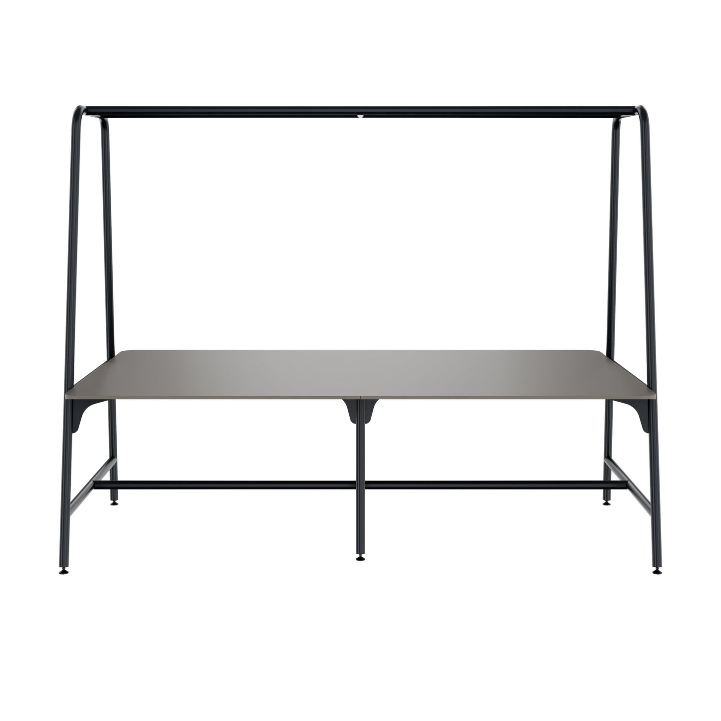 Round multipurpose table | 2400 - 2800 x 740 - 1050 mm, Fenix ​​gray