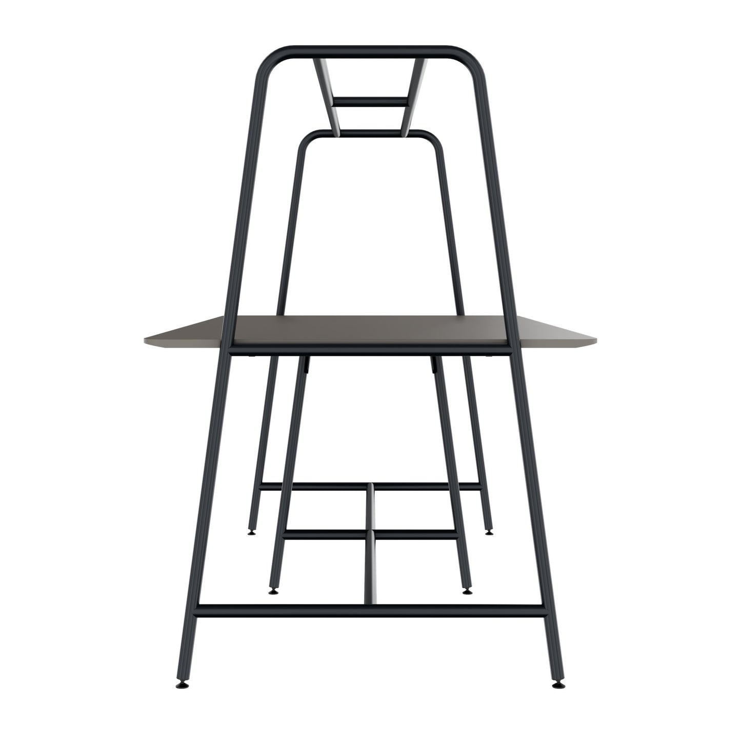 Round multipurpose table | 2400 - 2800 x 740 - 1050 mm, Fenix ​​gray