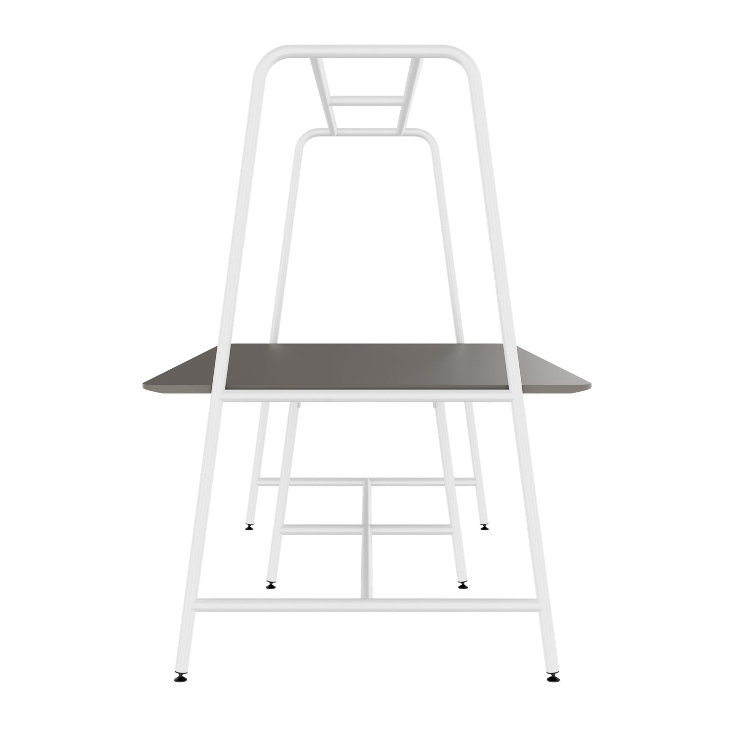 Round multipurpose table | 2400 - 2800 x 740 - 1050 mm, Fenix ​​gray