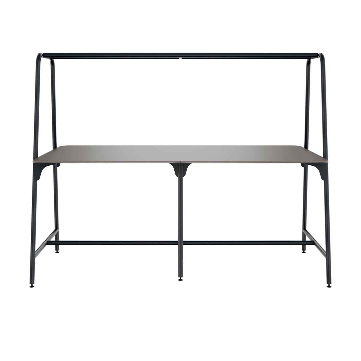Round multipurpose table | 2400 - 2800 x 740 - 1050 mm, Fenix ​​gray