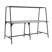 Round multipurpose table | 2400 - 2800 x 740 - 1050 mm, Fenix ​​gray