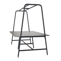 Round multipurpose table | 2400 - 2800 x 740 - 1050 mm, Fenix ​​gray