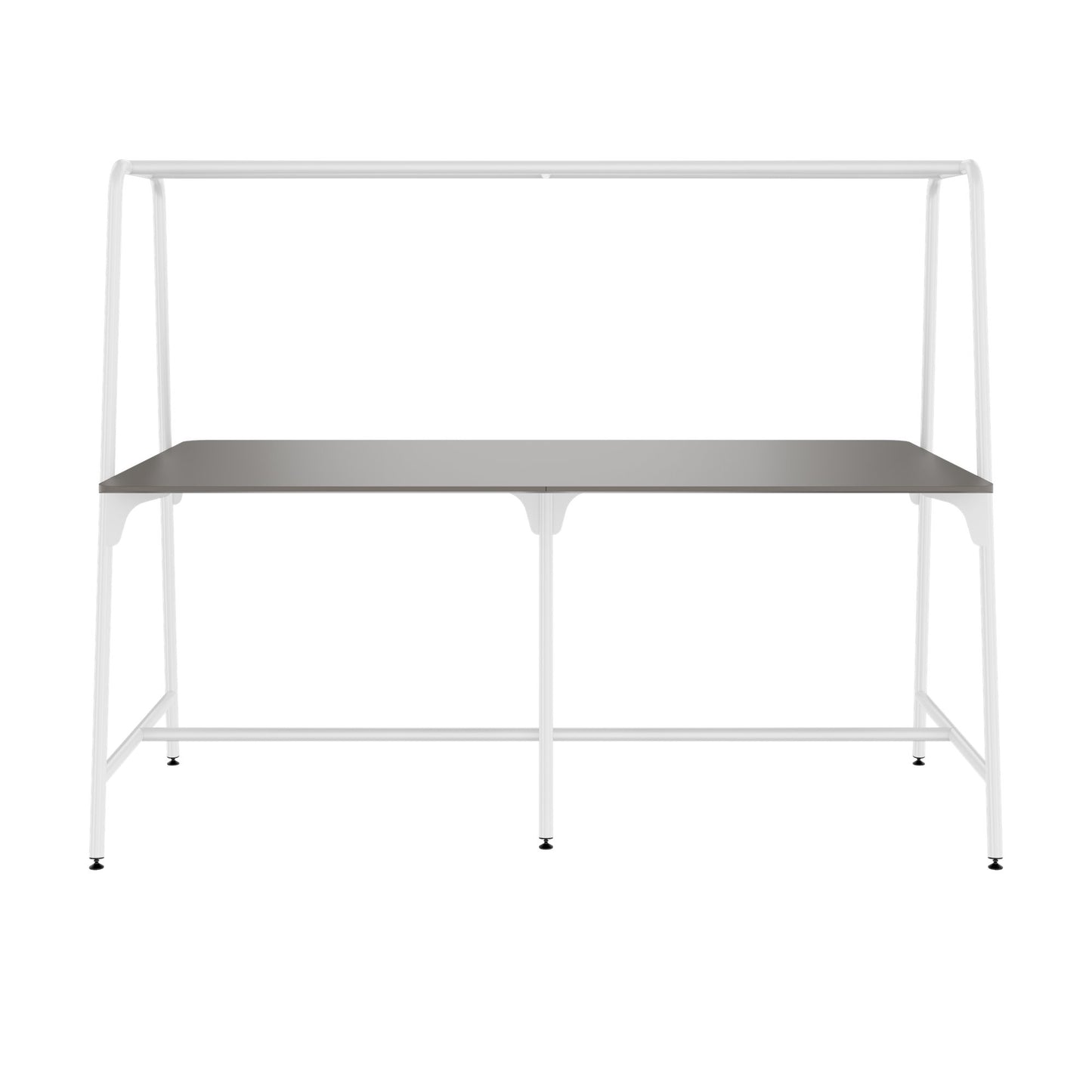 Round multipurpose table | 2400 - 2800 x 740 - 1050 mm, Fenix ​​gray