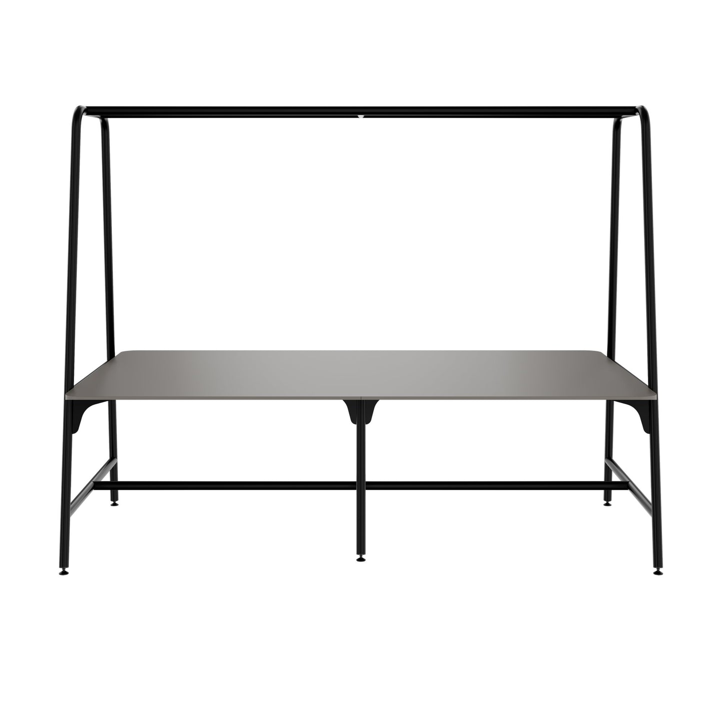 Round multipurpose table | 2400 - 2800 x 740 - 1050 mm, Fenix ​​gray