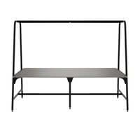 Round multipurpose table | 2400 - 2800 x 740 - 1050 mm, Fenix ​​gray