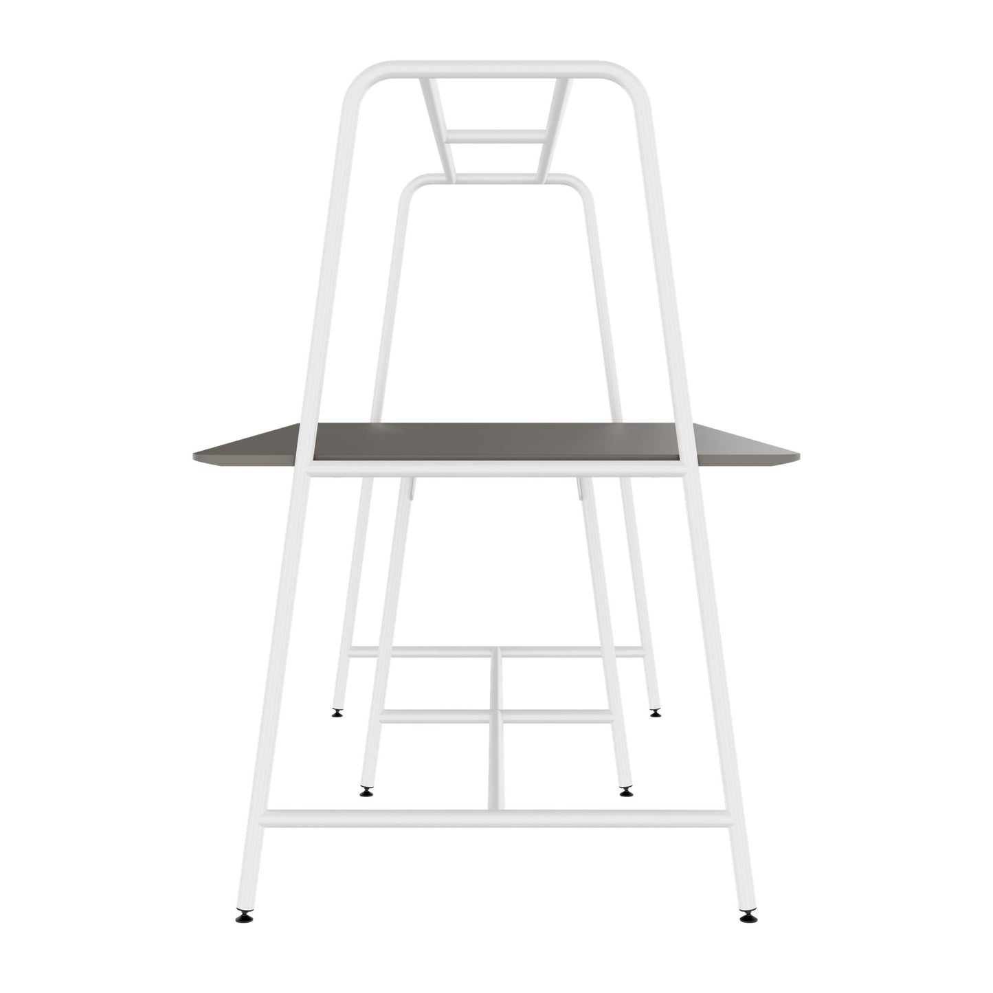 Round multipurpose table | 2400 - 2800 x 740 - 1050 mm, Fenix ​​gray