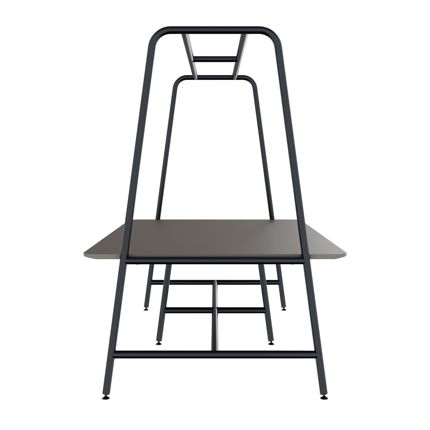 Round multipurpose table | 2400 - 2800 x 740 - 1050 mm, Fenix ​​gray