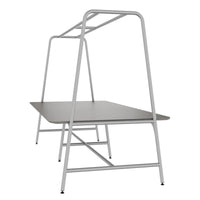 Round multipurpose table | 2400 - 2800 x 740 - 1050 mm, Fenix ​​gray