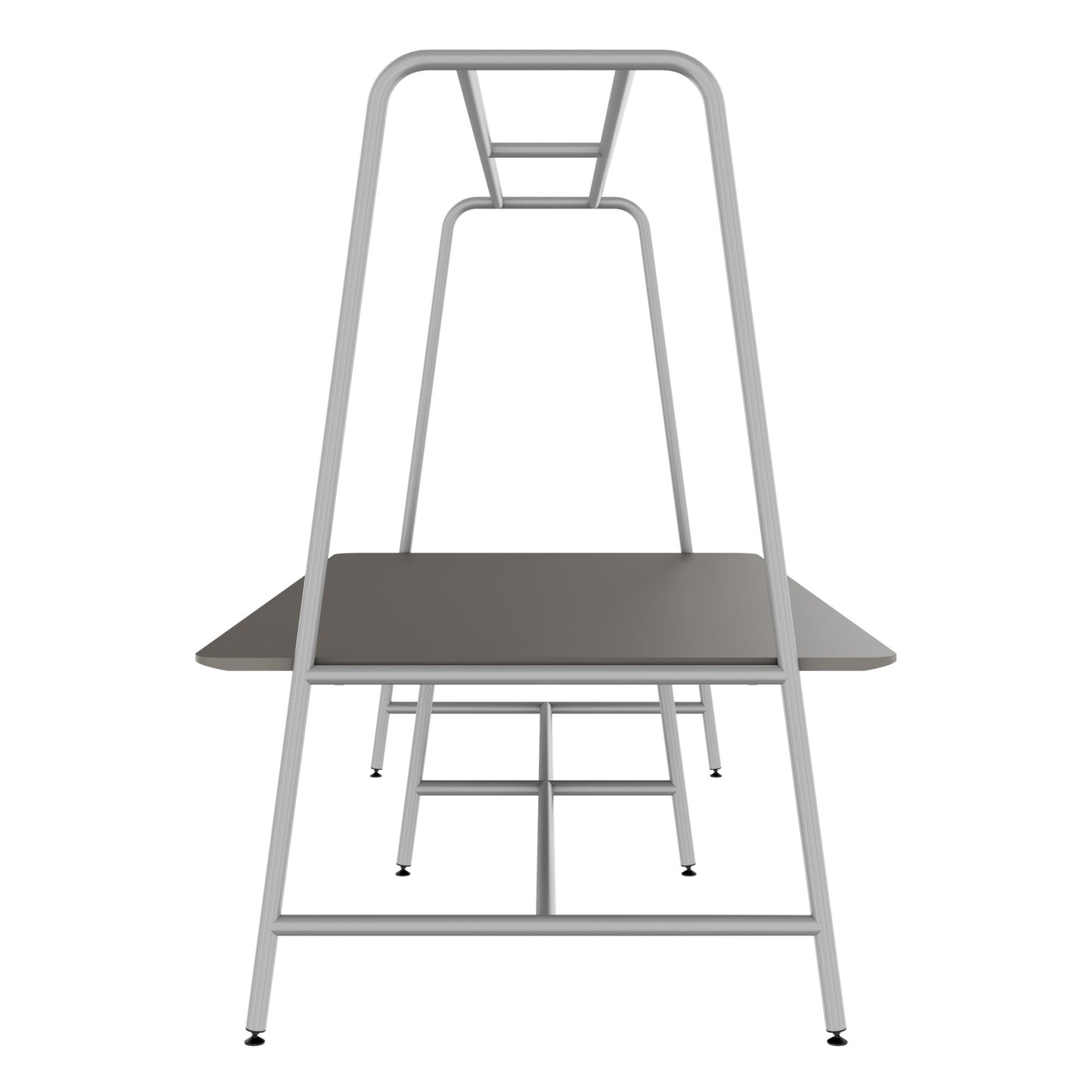 Round multipurpose table | 2400 - 2800 x 740 - 1050 mm, Fenix ​​gray