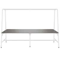 Round multipurpose table | 2400 - 2800 x 740 - 1050 mm, Fenix ​​gray