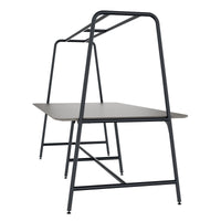 Round multipurpose table | 2400 - 2800 x 740 - 1050 mm, Fenix ​​gray