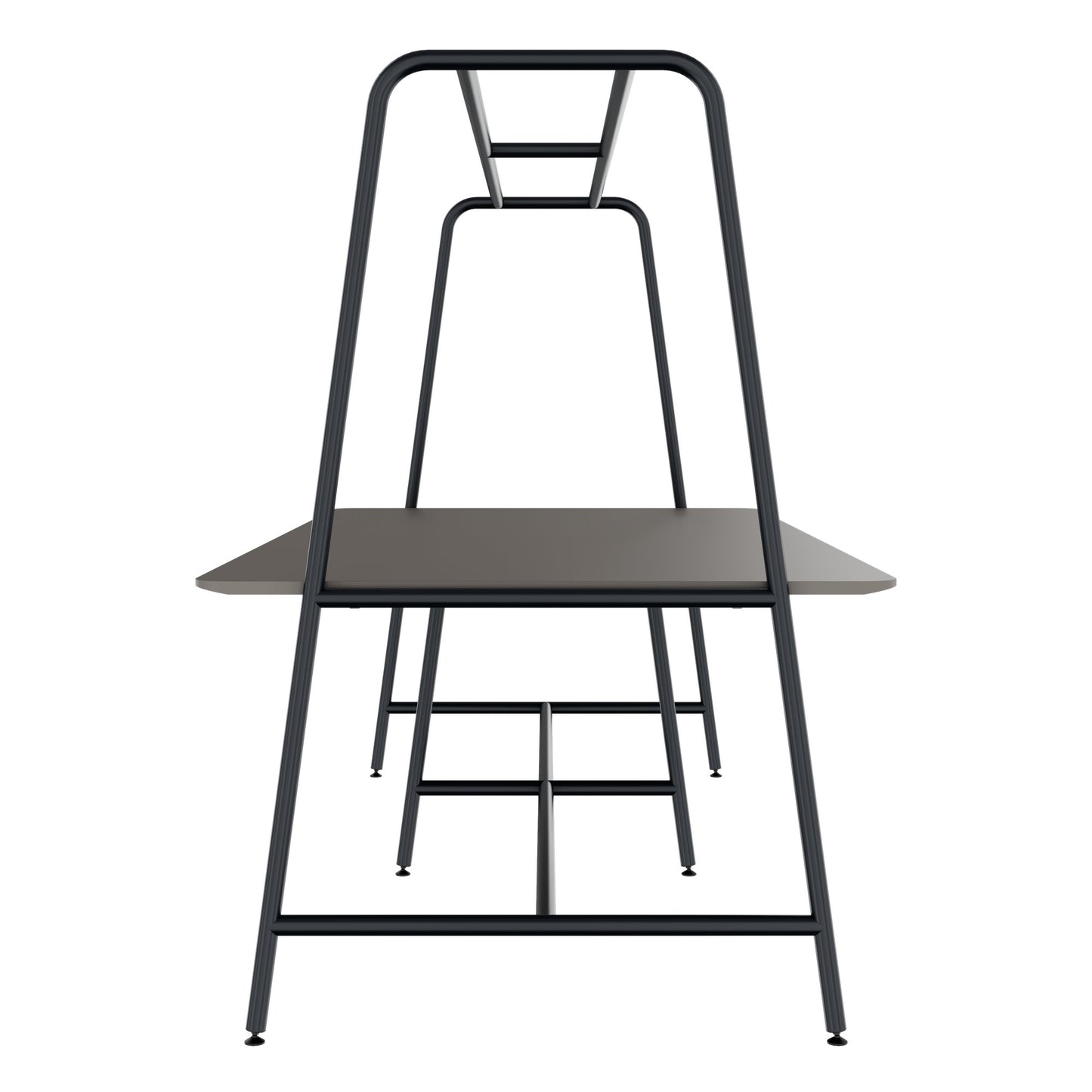Round multipurpose table | 2400 - 2800 x 740 - 1050 mm, Fenix ​​gray