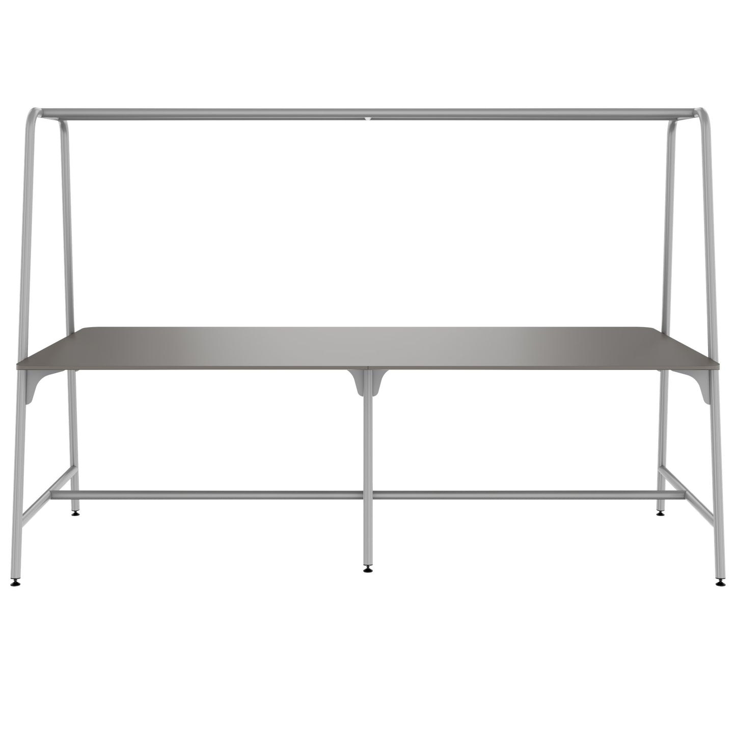 Round multipurpose table | 2400 - 2800 x 740 - 1050 mm, Fenix ​​gray