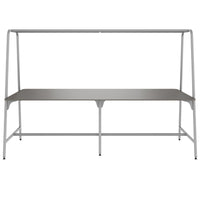 Round multipurpose table | 2400 - 2800 x 740 - 1050 mm, Fenix ​​gray