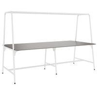 Round multipurpose table | 2400 - 2800 x 740 - 1050 mm, Fenix ​​gray