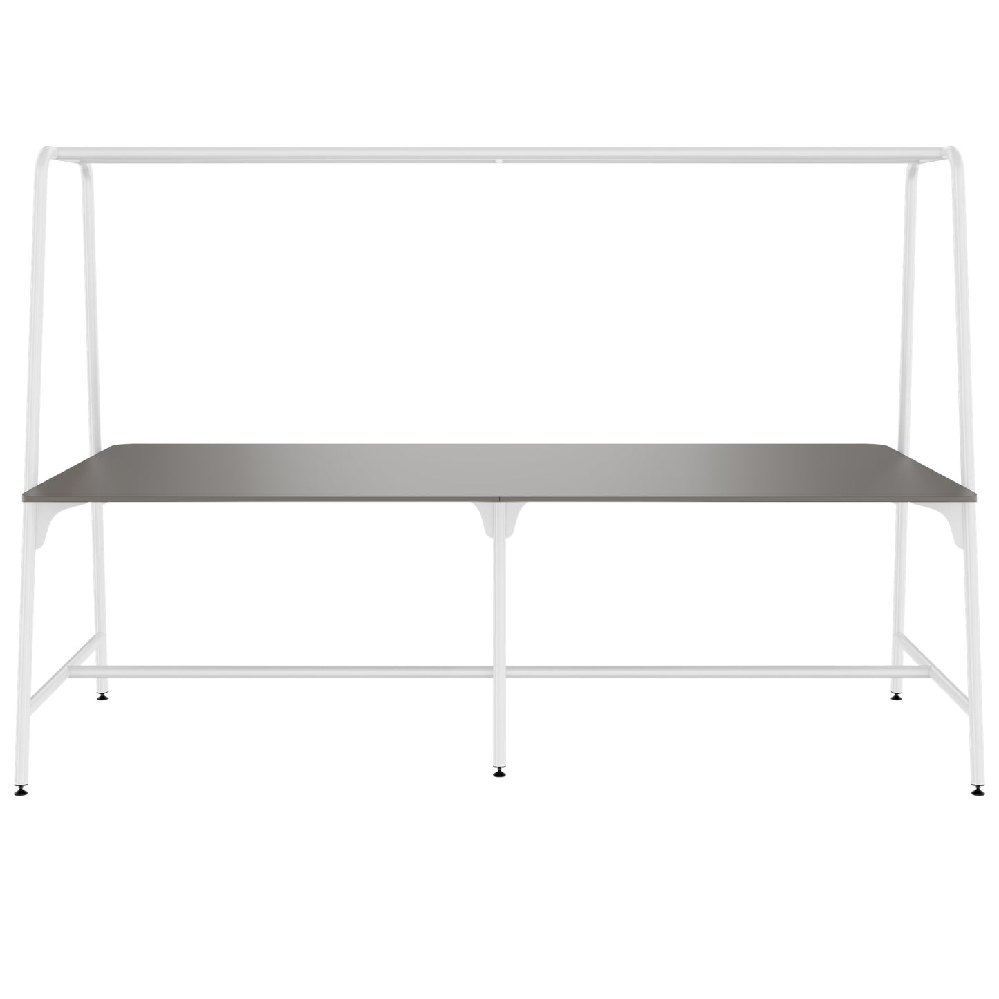 Round multipurpose table | 2400 - 2800 x 740 - 1050 mm, Fenix ​​gray