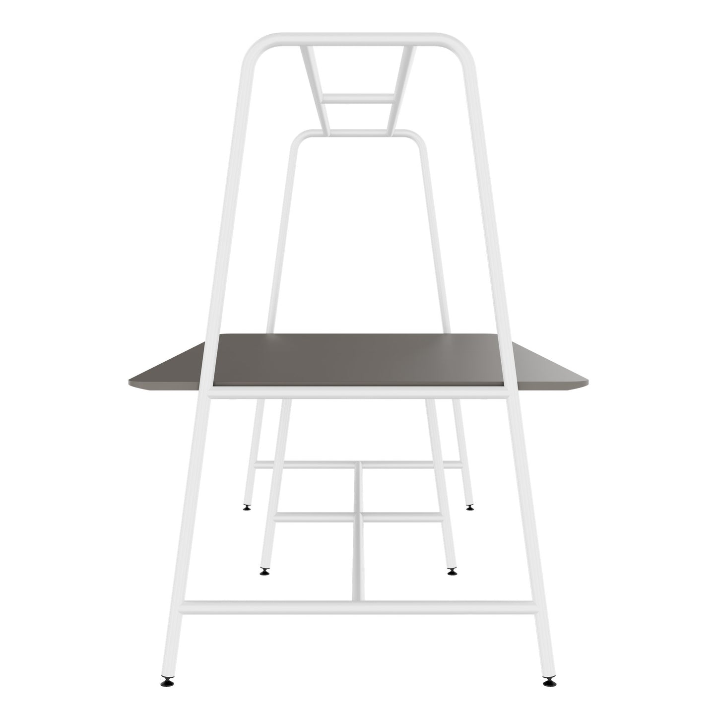 Round multipurpose table | 2400 - 2800 x 740 - 1050 mm, Fenix ​​gray