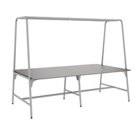 Round multipurpose table | 2400 - 2800 x 740 - 1050 mm, Fenix ​​gray