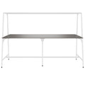 Table polyvalente ROUND | 2400 - 2800 x 740 - 1050 mm, Fenix gris  - 2 Thumbnail Image