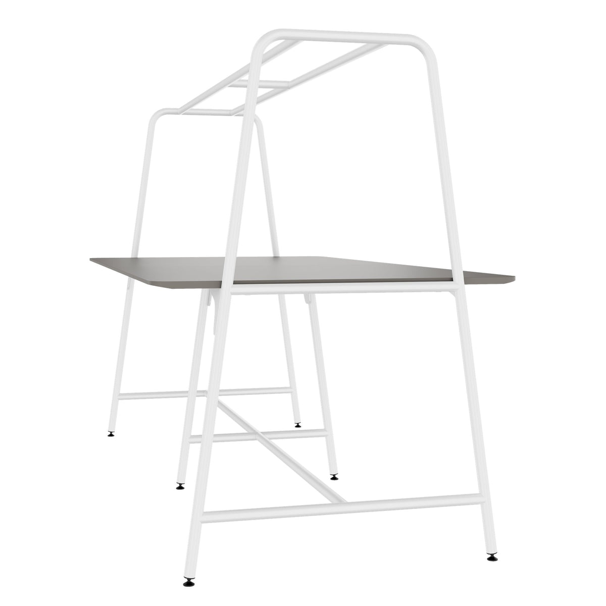 Table polyvalente ROUND | 2400 - 2800 x 740 - 1050 mm, Fenix gris  - 3 Lightbox Main Image