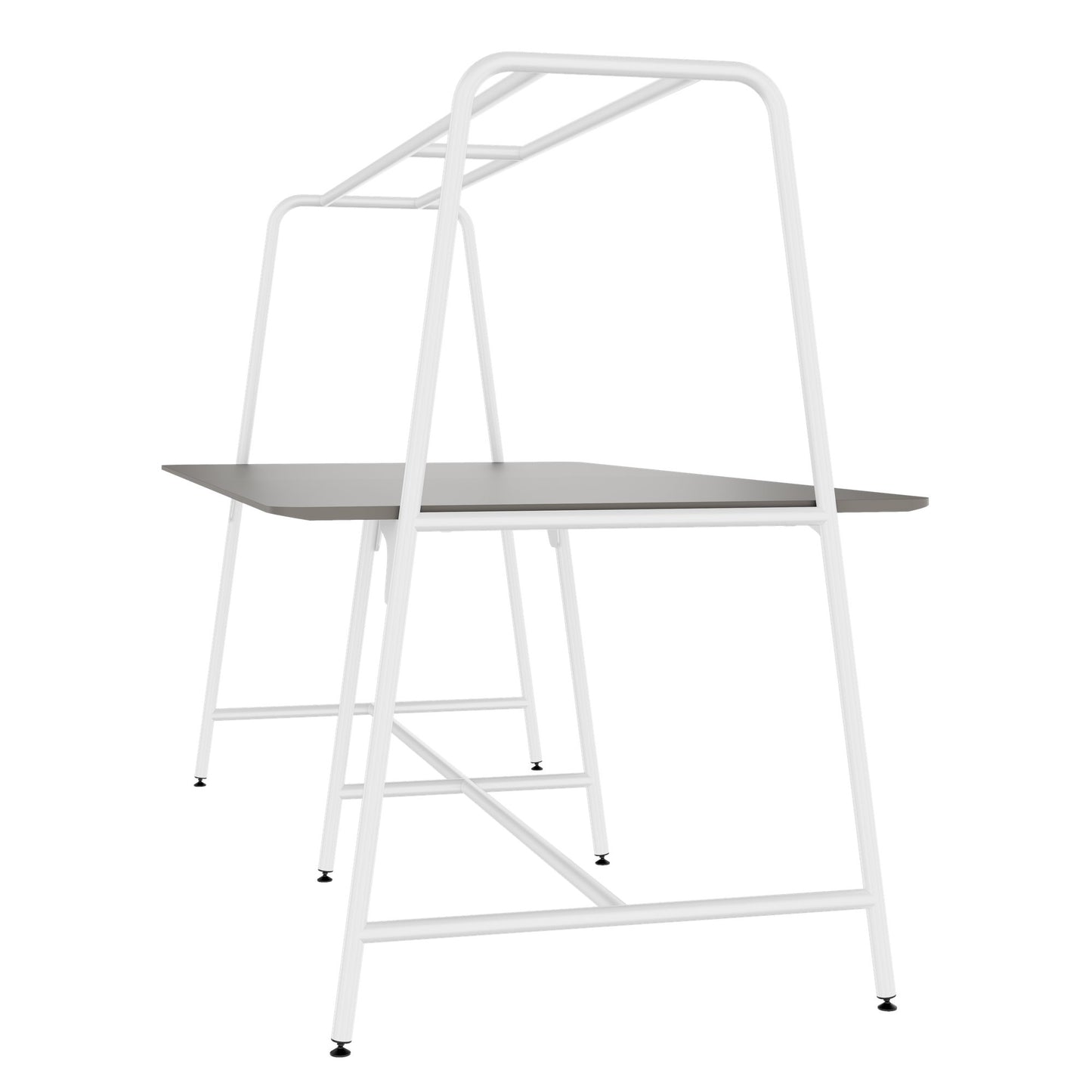 Round multipurpose table | 2400 - 2800 x 740 - 1050 mm, Fenix ​​gray
