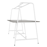 Round multipurpose table | 2400 - 2800 x 740 - 1050 mm, Fenix ​​gray