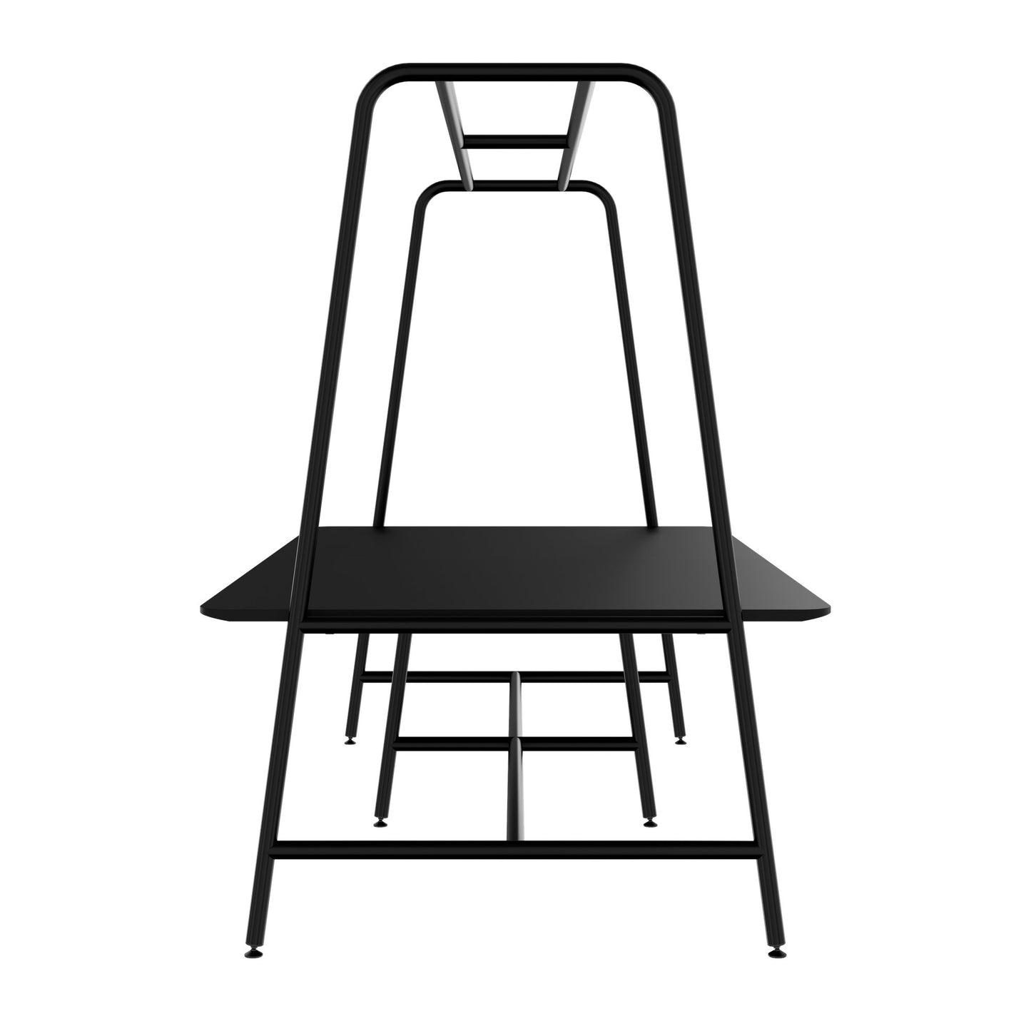 Round multipurpose table | 2400 - 2800 x 740 - 1050 mm, Fenix ​​black