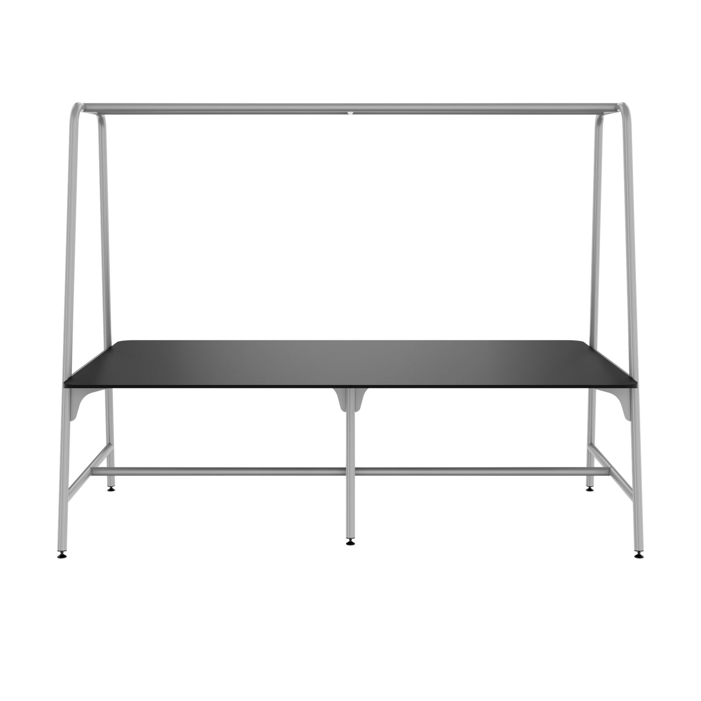Round multipurpose table | 2400 - 2800 x 740 - 1050 mm, Fenix ​​black