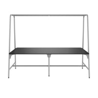 Round multipurpose table | 2400 - 2800 x 740 - 1050 mm, Fenix ​​black