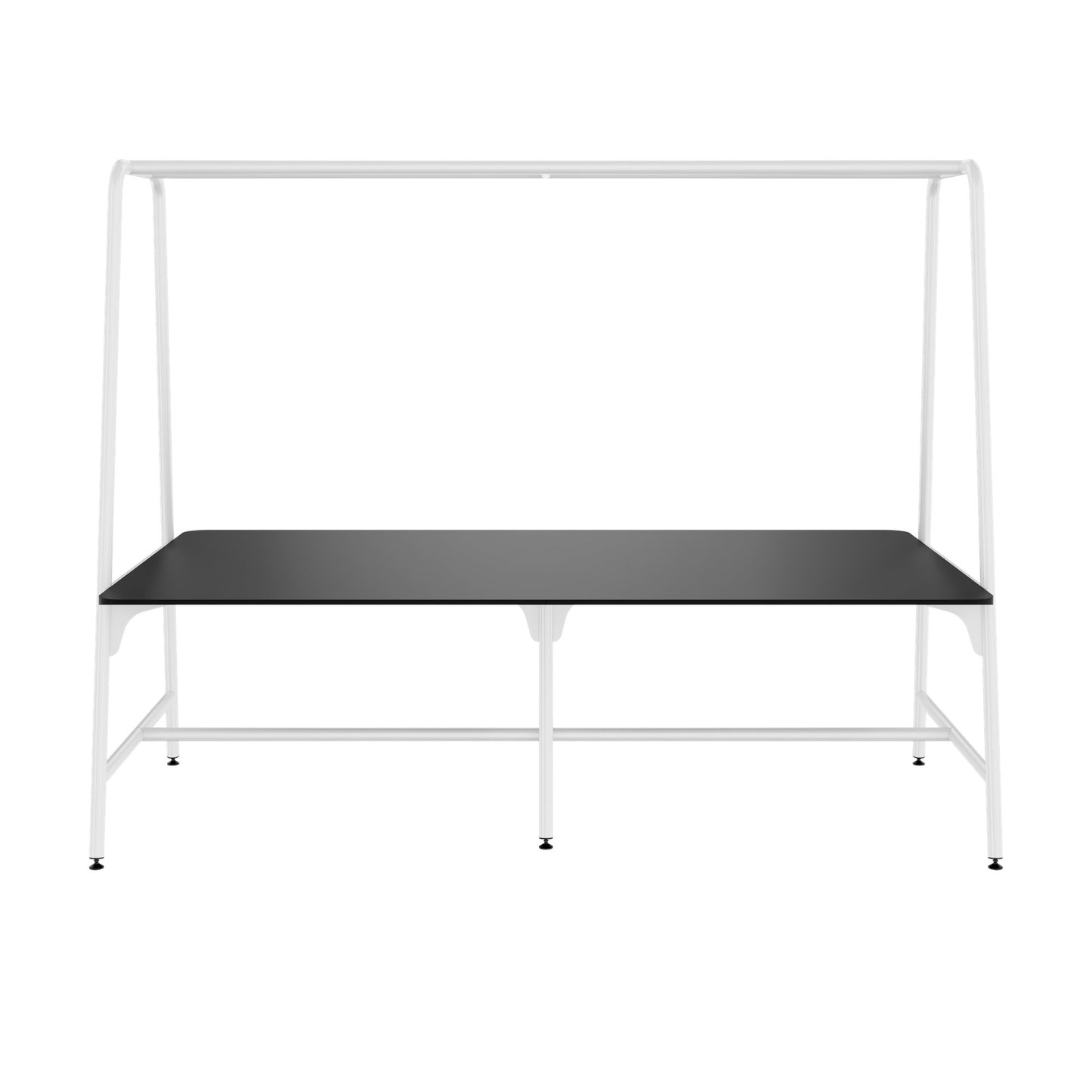 Round multipurpose table | 2400 - 2800 x 740 - 1050 mm, Fenix ​​black