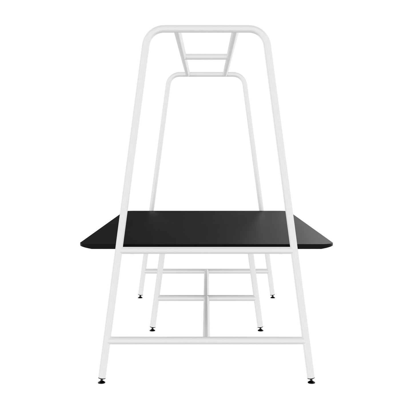 Round multipurpose table | 2400 - 2800 x 740 - 1050 mm, Fenix ​​black
