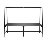 Round multipurpose table | 2400 - 2800 x 740 - 1050 mm, Fenix ​​black