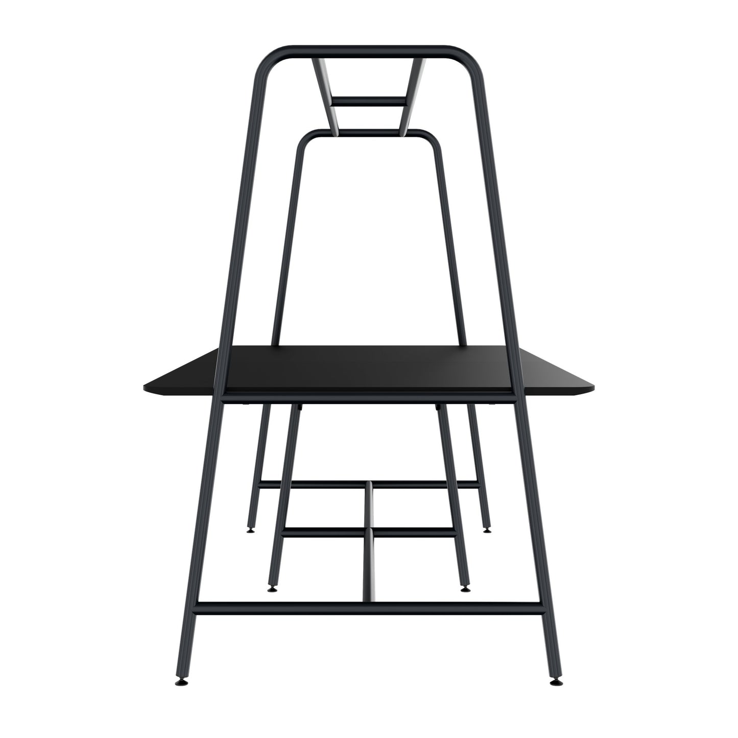 Round multipurpose table | 2400 - 2800 x 740 - 1050 mm, Fenix ​​black