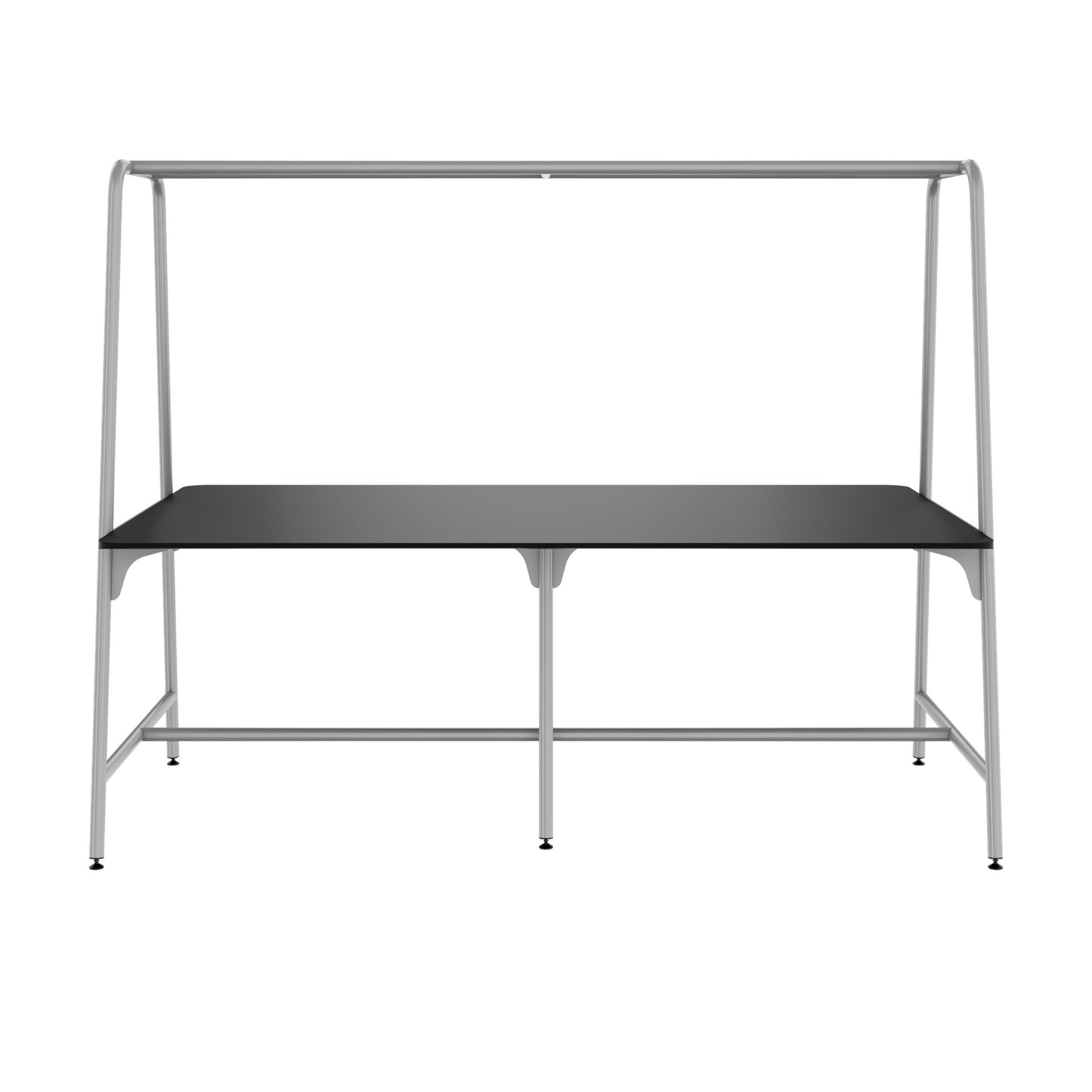Round multipurpose table | 2400 - 2800 x 740 - 1050 mm, Fenix ​​black
