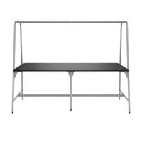 Round multipurpose table | 2400 - 2800 x 740 - 1050 mm, Fenix ​​black