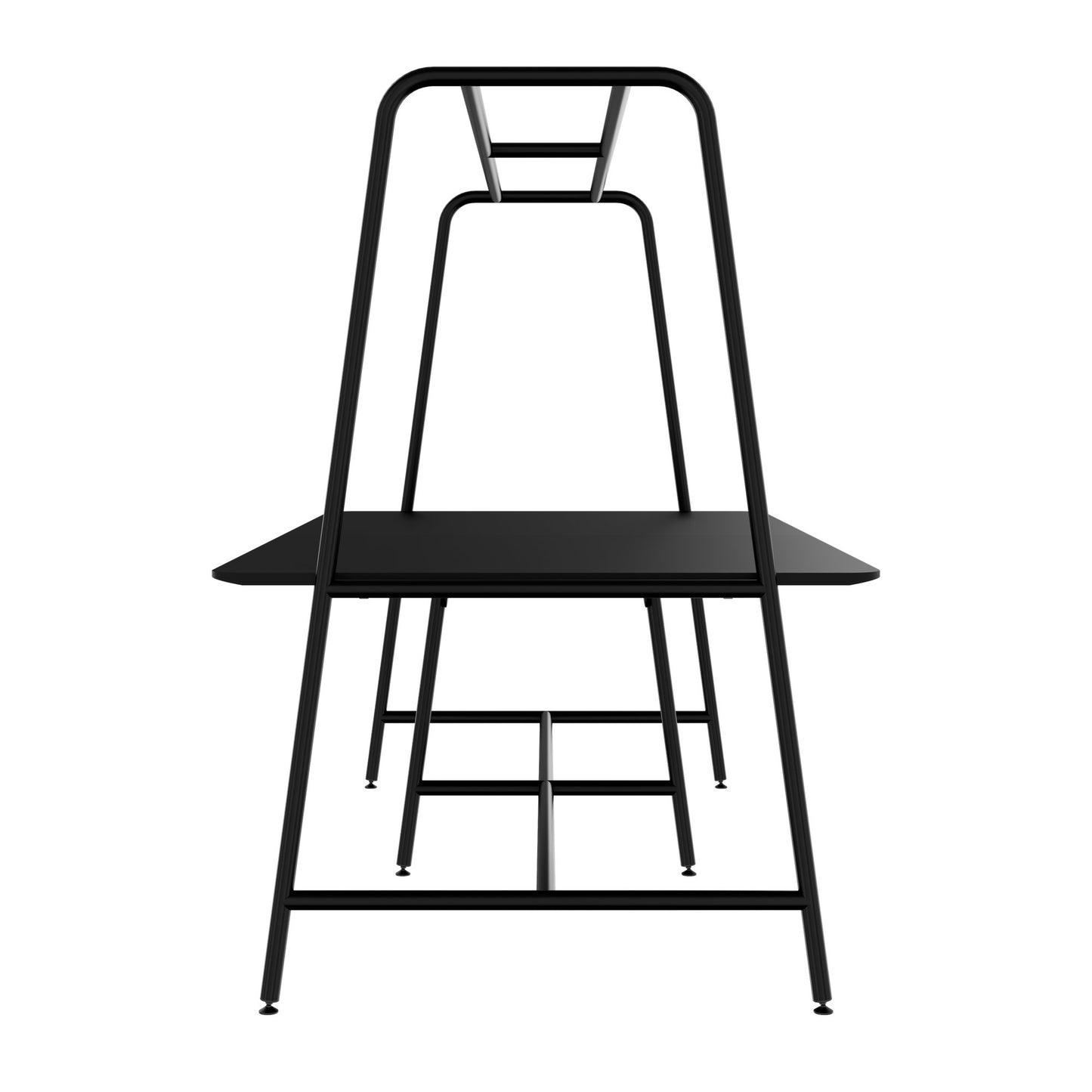 Round multipurpose table | 2400 - 2800 x 740 - 1050 mm, Fenix ​​black