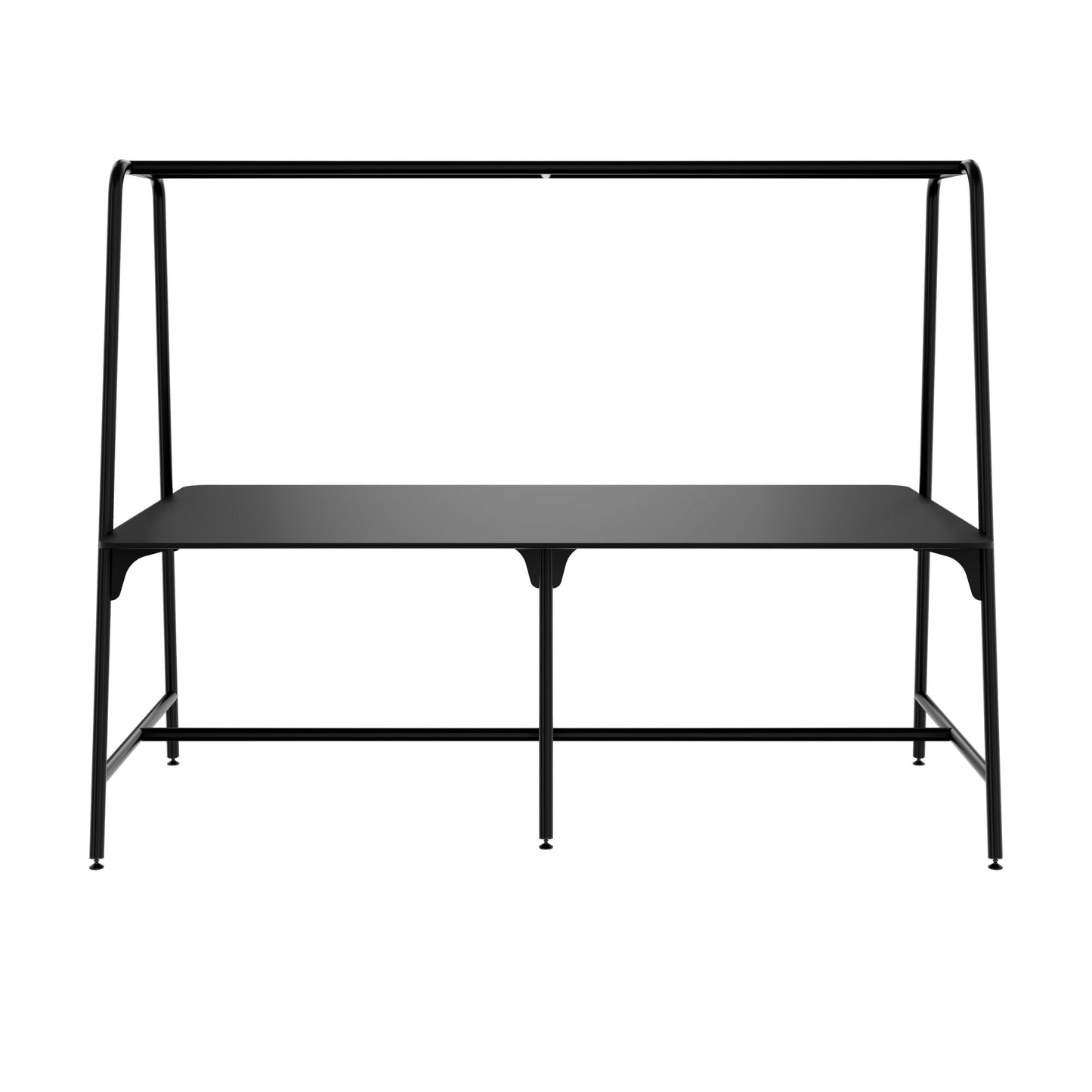 Round multipurpose table | 2400 - 2800 x 740 - 1050 mm, Fenix ​​black