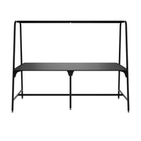 Round multipurpose table | 2400 - 2800 x 740 - 1050 mm, Fenix ​​black