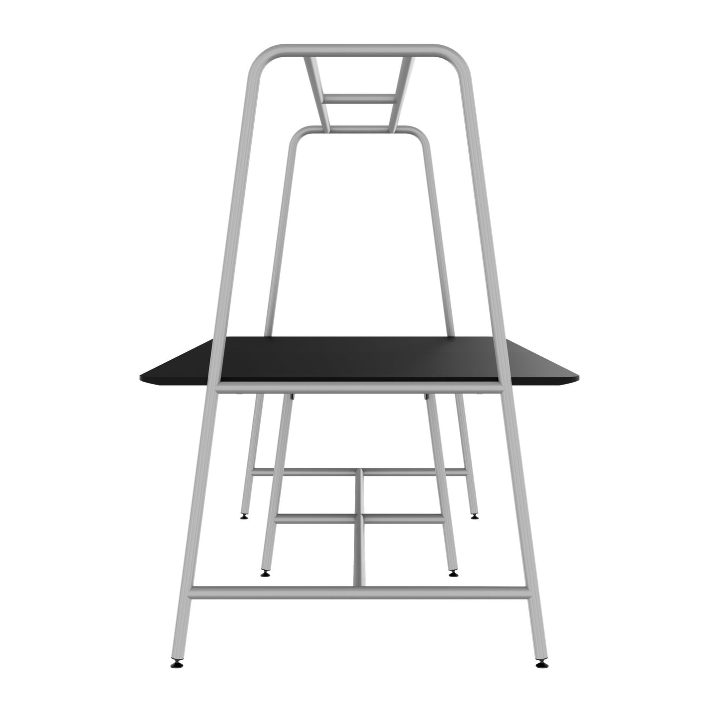Round multipurpose table | 2400 - 2800 x 740 - 1050 mm, Fenix ​​black