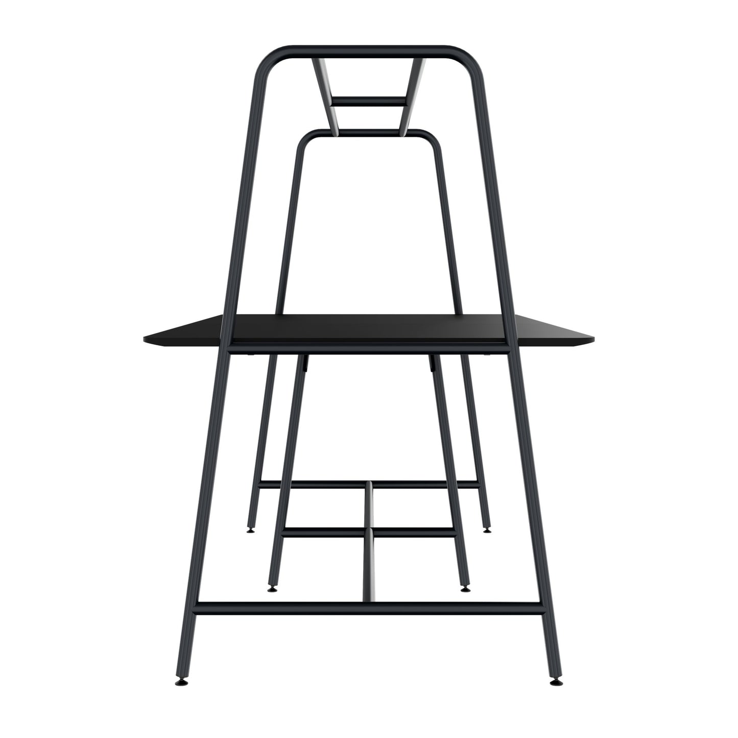 Round multipurpose table | 2400 - 2800 x 740 - 1050 mm, Fenix ​​black