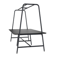 Round multipurpose table | 2400 - 2800 x 740 - 1050 mm, Fenix ​​black
