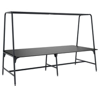 Round multipurpose table | 2400 - 2800 x 740 - 1050 mm, Fenix ​​black
