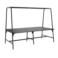 Round multipurpose table | 2400 - 2800 x 740 - 1050 mm, Fenix ​​black