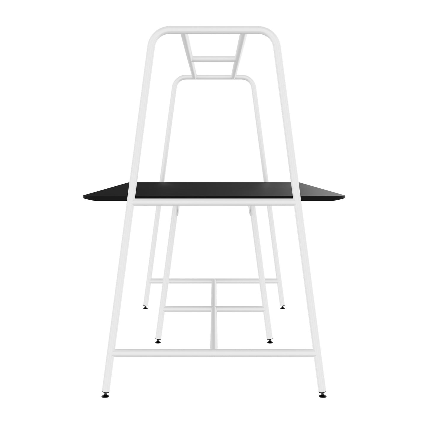 Round multipurpose table | 2400 - 2800 x 740 - 1050 mm, Fenix ​​black