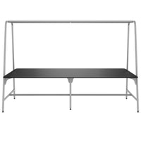 Round multipurpose table | 2400 - 2800 x 740 - 1050 mm, Fenix ​​black