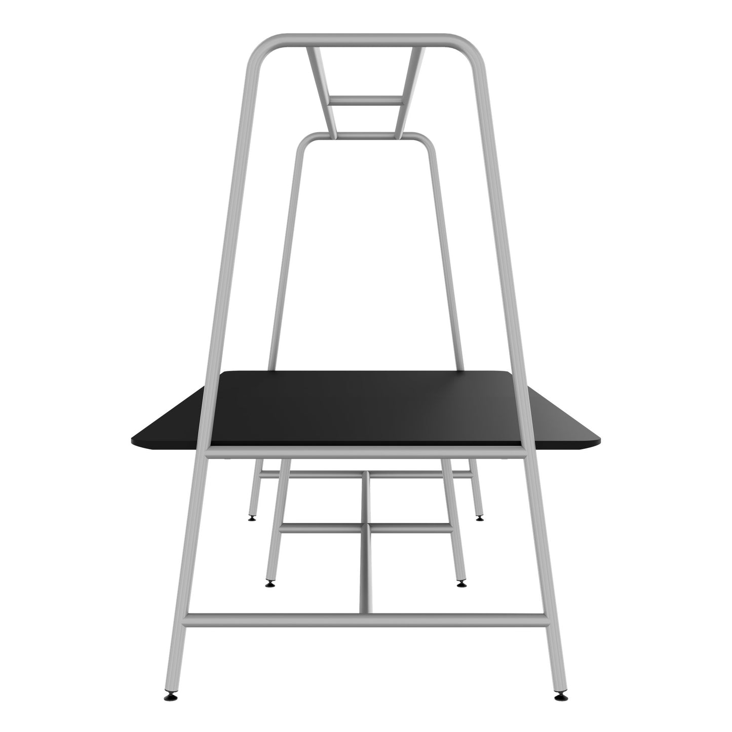 Round multipurpose table | 2400 - 2800 x 740 - 1050 mm, Fenix ​​black